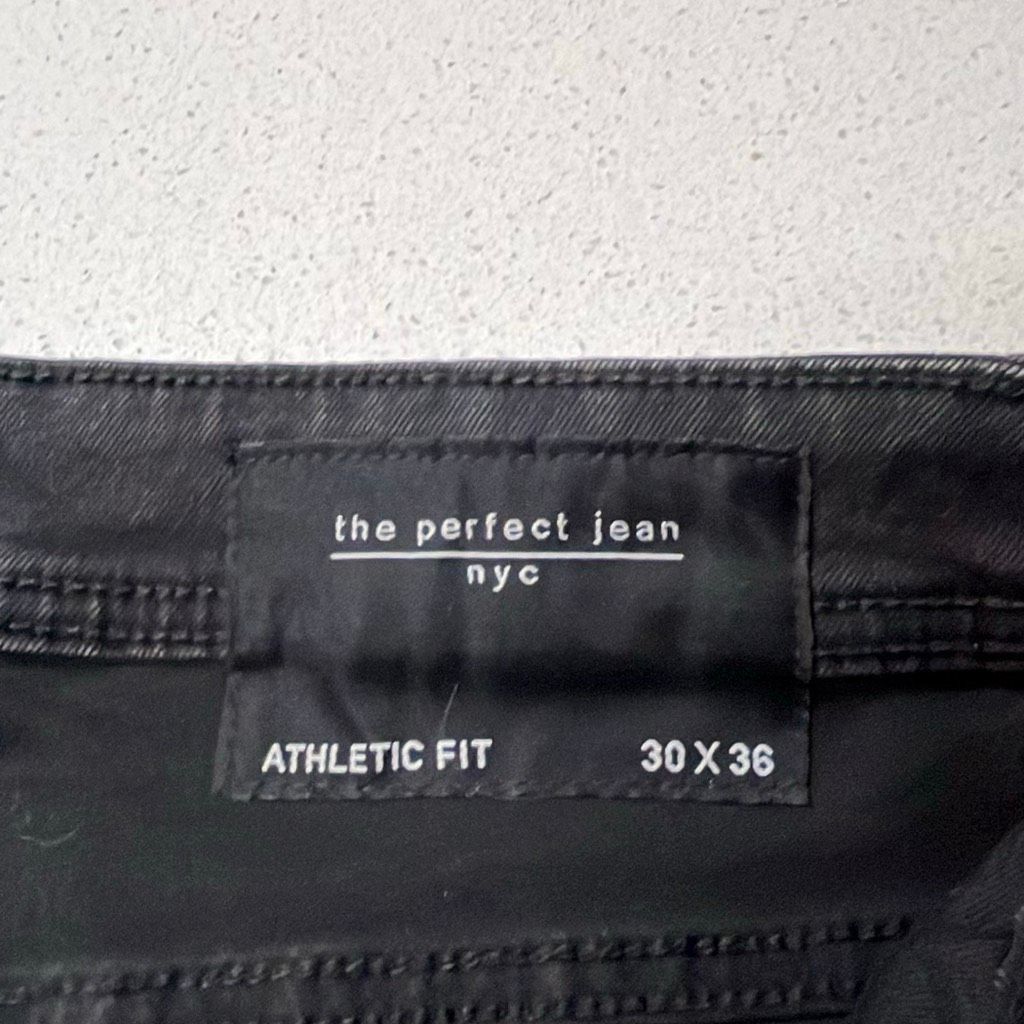 The Perfect Jean Mens 30x36 Athletic Fit Steel Faded Black Stretch Jeans Nwt — image 5 of 8
